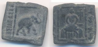 Indo - Scythian Maues (90 – 57 Bc),  Ae Unit,  7.  74 Gm,  Senior 230 photo