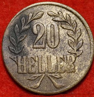 1916 German East Africa 20 Heller Foreign Coin S/h photo