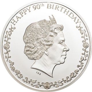 Cook Islands 2016 1$ Happy 90th Birthday – Qeii Proof Silver Coin 2 G photo
