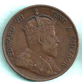Hong Kong - 1903 - King Edward Vii - One Cents - Extremely Rarest Coin photo