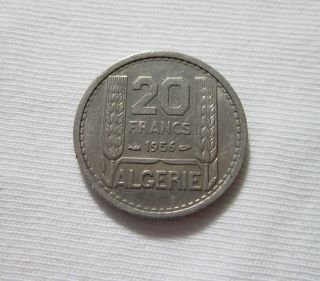 French Algeria.  20 Francs,  1956. photo