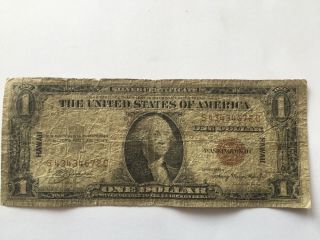 Hawaii $1 Silver Certificate 1935a - Emergency Wwii Brown Seal - photo