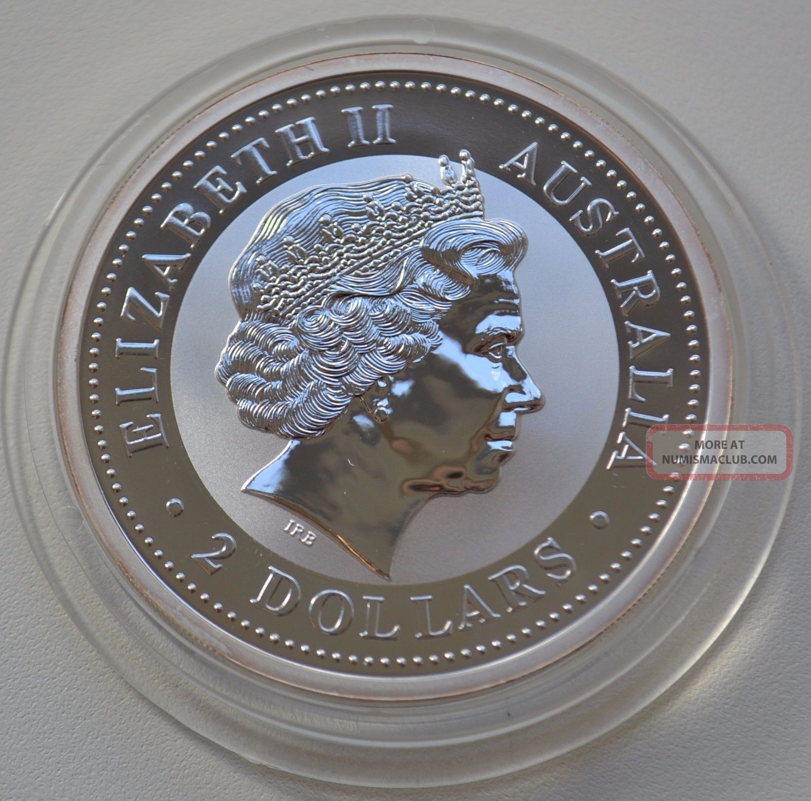 2000 Australia 2 Dollars, Year Of The Dragon 2 Oz 999 Silver Coin