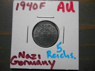 1940 - F 5 Reichspfennig Nazi Germany / Zinc photo