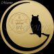 The Owl Mongolian Nature 2016 Mongolia 500 Togrog Silver Gold Gilded Coin Asia photo 3