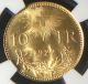 Switzerland 1922 Gold 10 Francs Ngc Ms - 66,  Sharp Lustrous Only 4 Graded Higher Europe photo 2
