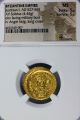 Gold Solidus Ad527 - 565 Justinian I Uncirculated - Mintstate Perfect 5/5 By Ngc Coins: World photo 2