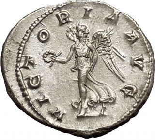 Gordian Iii 238ad Authentic Silver Ancient Roman Coin Victory Cult I52232 photo
