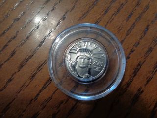 2001 1/10 Oz $10 Platinum American Eagle Coin photo