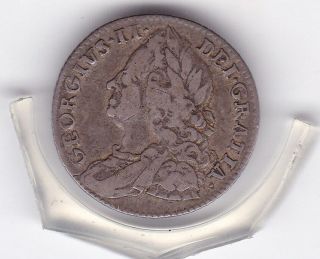 1757 King George Ii Sixpence (6d) Sterling Silver British Coin photo