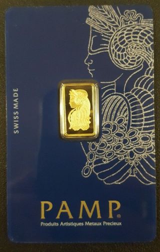 2.  5 Gram Pamp Suisse Gold Bar photo