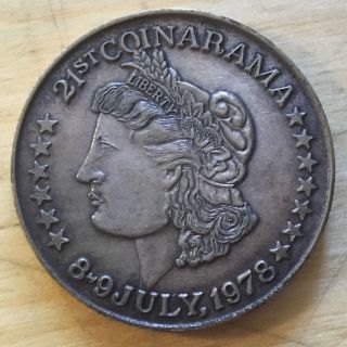 1978 San Diego Coinarama Medal,  Morgan Dollar Design photo
