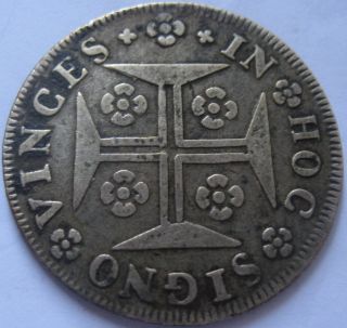 Portugal Joao V Cruzado Novo 1750 Rare And Silver Coin photo
