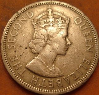 1955 50 Cents British Caribean Territories Silver Coin - Coin photo