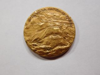 Haleakala Hawaii National Park 1961 Centennial Medallic High Relief Bronze Coin photo