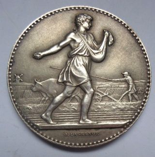 Sower / Agriculture / French Silver Medal By Lagrange photo
