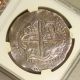 (1613 - 17) Potosi,  Bolivia Assayer Q Silver 8 Reales Cob Ngc Vf Details Europe photo 1