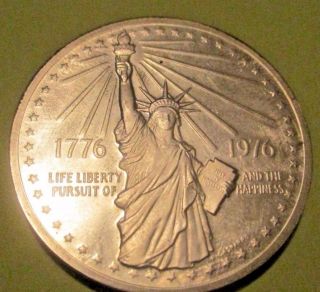 1776 - 1976 Statue Of Liberty National Bicentennial Silver Coin D510 Pc photo