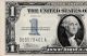 1934 $1 Silver Certificate - - Blue Seal,  Funnyback,  First Class S/h Small Size Notes photo 2