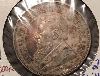 South Africa 1897 2 - 1/2 Shillings Xf Details photo