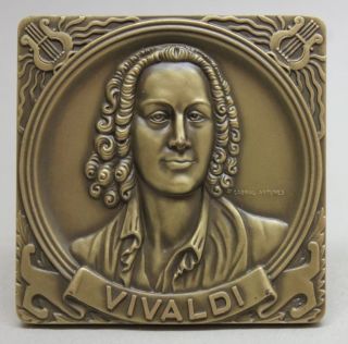 Music/ Classical Era/ Italian Baroque Composer Vivaldi Bronze Medal photo