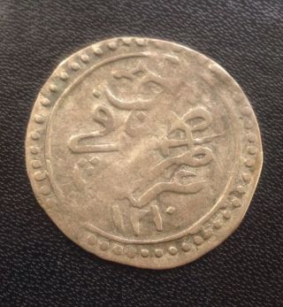 Ottoman Libya Tripoli 10 Para 1210 / 1796 Selim Iii Silver Coin 3,  28 Grams photo