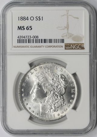 1884 - O Morgan Silver Dollar $1 Ms 65 Ngc photo