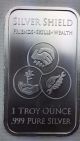 1 Oz.  999 Fine Silver Bar - Silver Shield Series Bar - Den Of Thieves - Limited Bars & Rounds photo 1