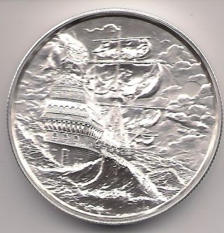 Harder To Find 2 Oz.  Silver Round Privateer 1 Ultra High Relief Uncirculated photo