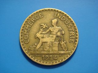 France 2 Francs,  1924,  French Chamber Of Commerce.  Mercury photo