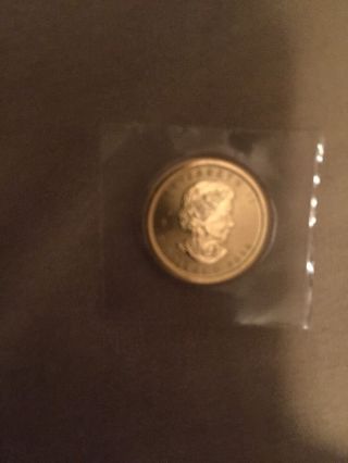 2015 1/10 Oz Canadian Gold Maple Leaf $5.  9999 Fine Bu photo