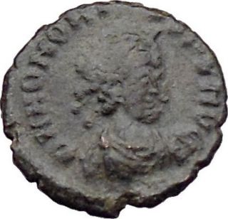 Honorius 404ad Ancient Roman Coin Cross Double Strike Unpublished I30103 photo