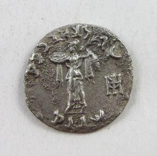 Indo - Greek,  Menander 155 - 130 B.  C.  Ar Drachm,  Pushkalavati photo