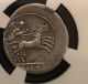 Ancient Roman Silver Denarius Anonymous 157/6bc Ngc Certified Victory 3.  75g Coins: Ancient photo 1