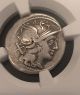 Ancient Roman Silver Denarius Anonymous 157/6bc Ngc Certified Victory 3.  75g Coins: Ancient photo 2