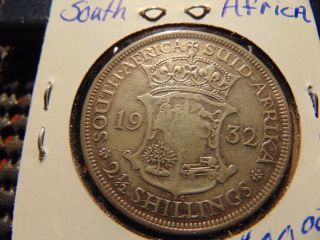 1932 South Africa Silver 2 1/2 Shillings photo