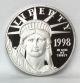 1998 - W 1 Oz Platinum American Eagle Proof Uncirculated (coin Only) Platinum photo 2