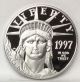 1997 - W 1 Oz Platinum American Eagle Proof Uncirculated (coin Only) Platinum photo 2