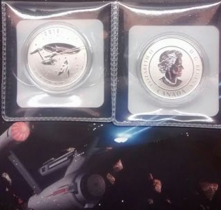 Star Trek Enterprise $20 Coin Pure Silver Canada 2016.  50th Anniversary Startrek photo
