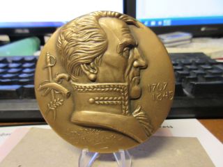 1971 Nyu Hall Of Fame Andrew Jackson Medal By Michael Lantz 76mm Maco Bronze photo