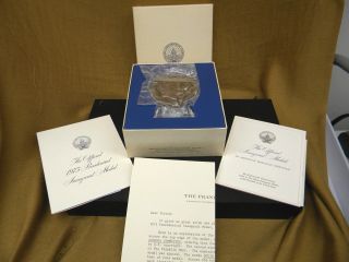 1973 Richard Nixon Spiro Agnew Official Inaugural Medal Franklin Bronze Euc photo