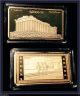 Greek Athens_evzones / Acropolis_parthenon - Gold Plated Collectable Ingot Exonumia photo 9