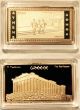 Greek Athens_evzones / Acropolis_parthenon - Gold Plated Collectable Ingot Exonumia photo 10