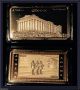 Greek Athens_evzones / Acropolis_parthenon - Gold Plated Collectable Ingot Exonumia photo 1