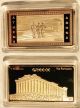 Greek Athens_evzones / Acropolis_parthenon - Gold Plated Collectable Ingot Exonumia photo 7