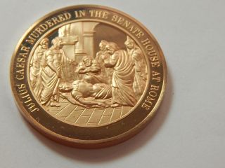 Bible Series Franklin Bronze Medal - Julius Caesar Murdered photo