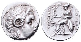 Kings Of Thrace,  Lysimachos Ar Drachm.  Athena photo