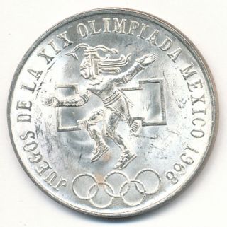 1968 Mexico 25 Pesos Olympic Silver Coin Like - photo