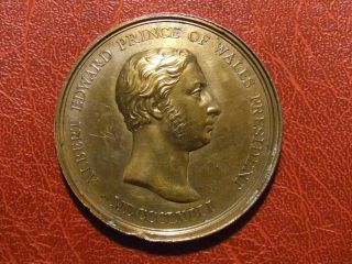 Uk Albert Edward Prince Of Wales President 1863 Medal By Wyon photo