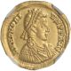 Ad 393 - 423 Western Roman Empire Av Solidus Ancient Gold Coin - Ngc Ch Au Coins: Ancient photo 2
